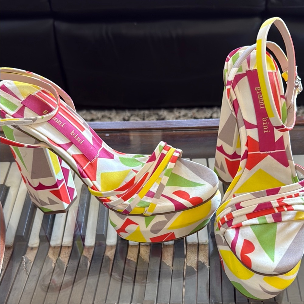 Gianni Bini Multicolor Platform Sandals